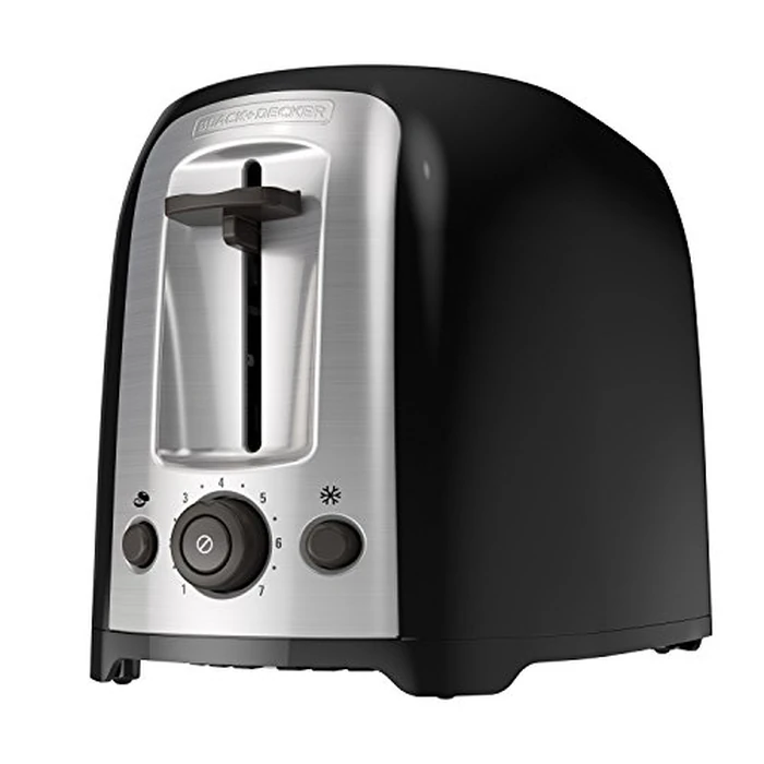 BLACK+DECKER 2-Slice Extra Wide Slot Toaster, Classic Oval, Black with Stainless Steel Accents, TR1278B by BLACK+DECKER - Image 1