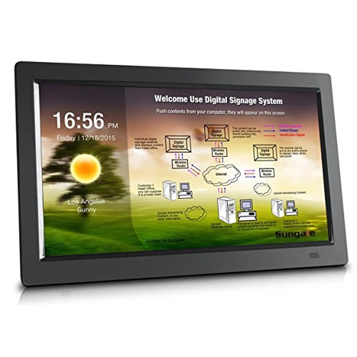 CPF1503 14" Wall-Hanging Commercial Digital Signage; Promote Company, Product, Service, or Organization with Images, Music, and Videos by SUNGALE - Image 1