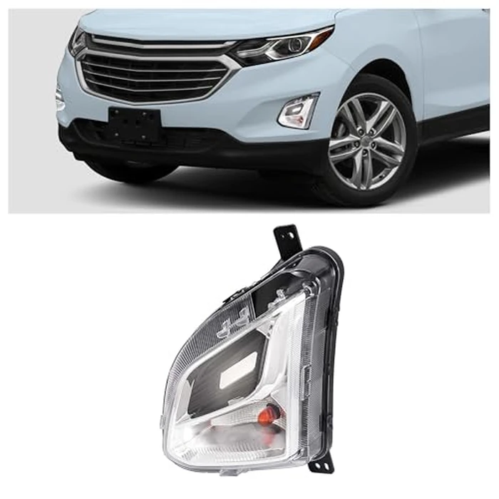 HECASA Left Turn Signal Light Compatible with 2018-2021 Chevy Chevrolet Equinox Replacement for 84226245 GM2520196 Front Bumper Turn Signal W/o Fog Lamp Driver Side W/Bulbs Clear Lens by HECASA - Used - Very Good condition - US$33.27