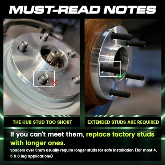 Customadeonly 5x114.3 Wheel Spacers for RSX RL CL TL Prelude CRV CR-Z MDx Pilot S2000 NSX Accord Element TSx, Hubcentric with Lip, 64.1mm Bore (10mm Thick 2pcs) Extended Studs Required by Customadeonly - Image 3