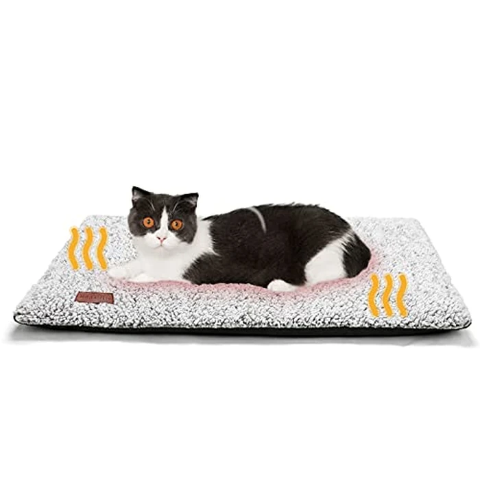 Self Warming Cat Bed Self Heating Cat Dog Mat 24 x 18 inch Extra Warm Thermal Pet Pad for Indoor Outdoor Pets with Removable Cover Non-Slip Bottom Washable Non Electric by Mora Pets - Image 8