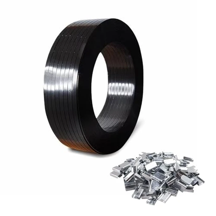 Packaging Strapping Banding Coil 1000ft x5/8’’x 0.035" PET Strapping Roll 1500lb Heavy Duty Industrial Strength Rust-Resistant Black Plasitc Polyester Pallet Strapping & 100 Buckles by XUDAUP - Used - Very Good condition - US$13.43