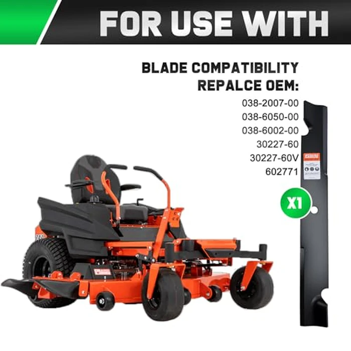 Grasscool 60 inch Maverick Zero Turn Mower Blades Compatible with Bad Boy ZT Elite Exmark Lazer Z Toro 60" Lawnmower Replace for 038-2007-00 038-6050-00 038-6060-00 (Circle Hole) by Grasscool - Image 3