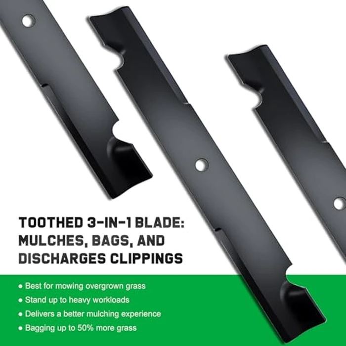 Grasscool 60 inch Maverick Zero Turn Mower Blades Compatible with Bad Boy ZT Elite Exmark Lazer Z Toro 60" Lawnmower Replace for 038-2007-00 038-6050-00 038-6060-00 (Circle Hole) by Grasscool - Image 4