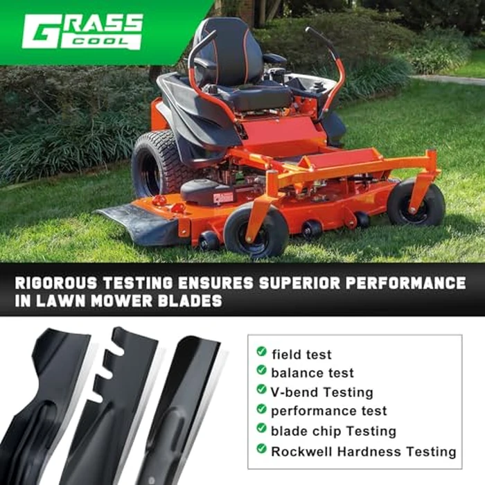 Grasscool 60 inch Maverick Zero Turn Mower Blades Compatible with Bad Boy ZT Elite Exmark Lazer Z Toro 60" Lawnmower Replace for 038-2007-00 038-6050-00 038-6060-00 (Circle Hole) by Grasscool - Image 9