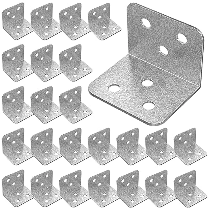 Riuog 40 Pcs Metal Corner Braces, 1.5in L Brackets for Wood, 90 Degree Heavy Duty Wide Corner Patterned Metal Corner Bracket for Wood Furniture Bed Chair (1.5*1.1in) by Riuog - Image 1