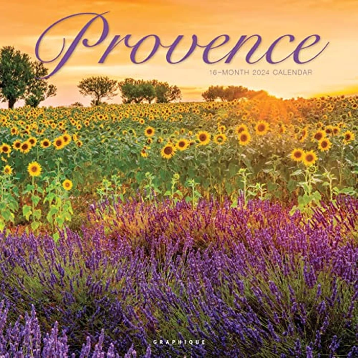 Provence | 2024 12 x 24 Inch Monthly Square Wall Calendar | Graphique de France | Scenic Travel Europe France by Graphique - Used - Like New condition - CA$8.83