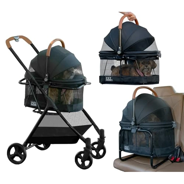 Pet Gear 3-in-1 Travel System, View 360 Stroller Converts to Carrier and Booster Seat with Easy Click N Go Technology, for Small Dogs & Cats, 4 Colors by PET GEAR INC - Image 1