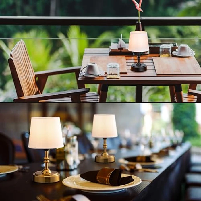 O’Bright Seraph mini - Cordless LED Table Lamp with Dimmer, Built-in Rechargeable Battery, 3-Level Brightness, Patio Table Lamp, Bedside Night Lamp, Ambient Light for Restaurant, Black by O'Bright - Image 5