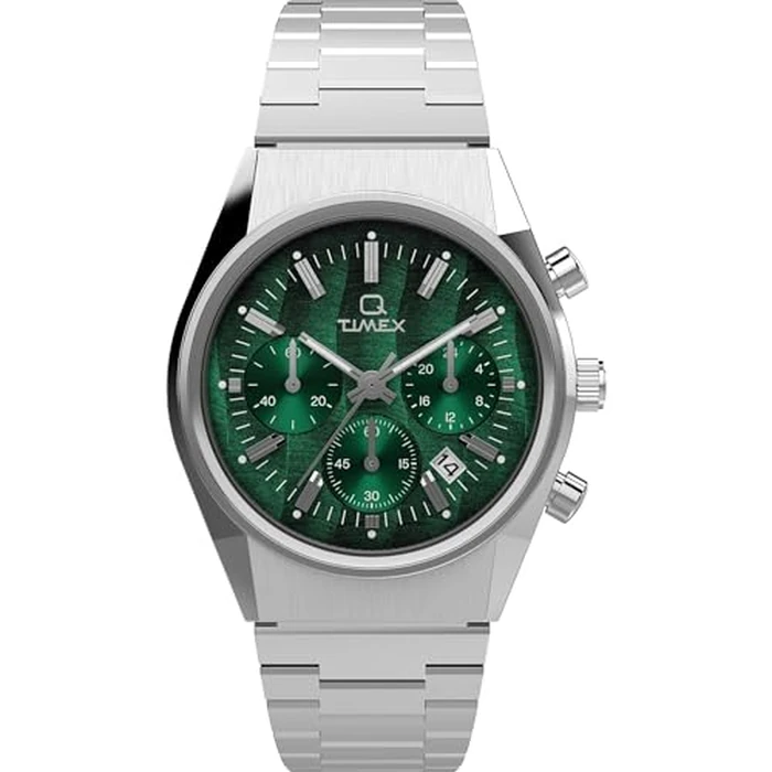 Q Timex(R) Men's Falcon Eye Chronograph 40mm Stainless Steel Bracelet Watch by Timex - Used - Like New condition