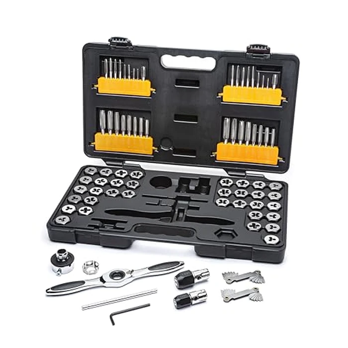 GEARWRENCH 77 Piece SAE/Metric Ratcheting Tap and Die Set -3887 by GEARWRENCH - Used - Like New condition - US$113.12