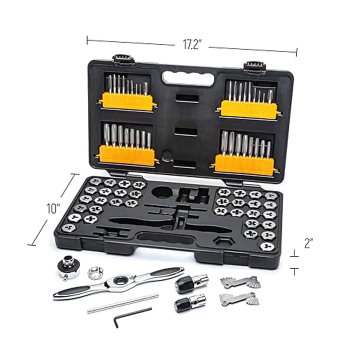 GEARWRENCH 77 Piece SAE/Metric Ratcheting Tap and Die Set -3887 by GEARWRENCH - Image 3