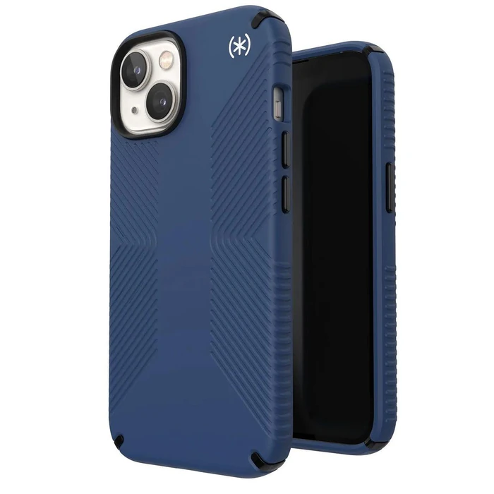 Speck Presidio2 Grip MagSafe Phone Case for iPhone 14 Plus - Coastal Blue/Black/White by Speck - Image 3
