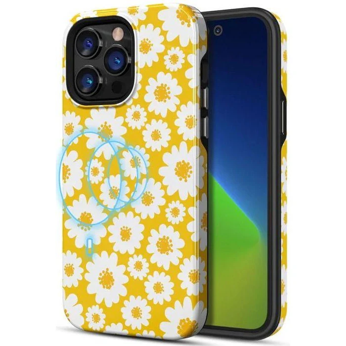 MyBatPro MyBatPro Fuse Series with Magsafe Phone Case for iPhone 14 Pro - Yellow Daisy by MyBatPro - Image 2