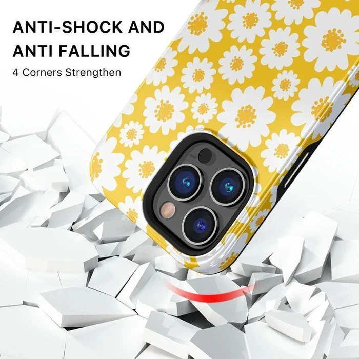 MyBatPro MyBatPro Fuse Series with Magsafe Phone Case for iPhone 14 Pro - Yellow Daisy by MyBatPro - Image 4