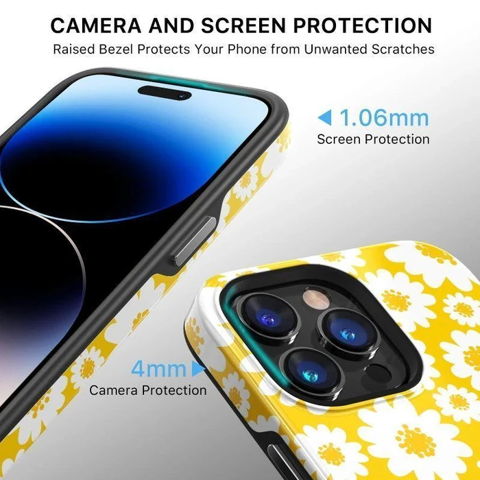 MyBatPro MyBatPro Fuse Series with Magsafe Phone Case for iPhone 14 Pro - Yellow Daisy by MyBatPro - Image 5