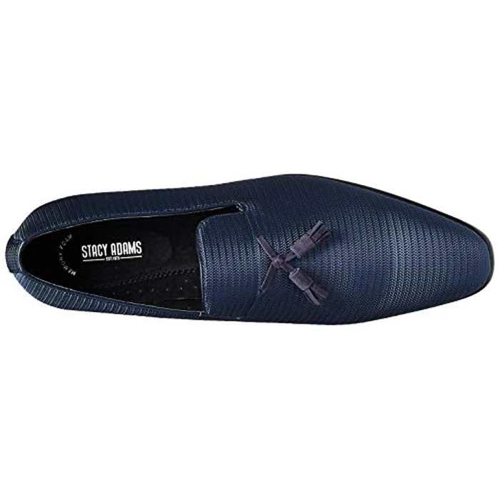 STACY ADAMS Men's Tazewell Tassel Slip-on Loafer, Navy, 12 by Stacy Adams - Image 2
