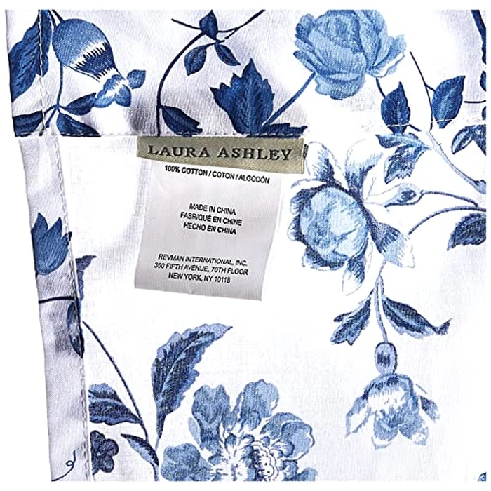 Laura Ashley Home - Cotton Pole Top Valance, Stylish & Lightweight Window Treatment for Home Decor (Elise Blue, 50" x 25") by Laura Ashley - Image 4