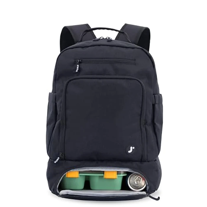 J World New York 2-in-1 Insulated Backpack Lunch Box for Kids. Adult School Bookbag, Black by J World New York - Used - Like New condition - US$27.44