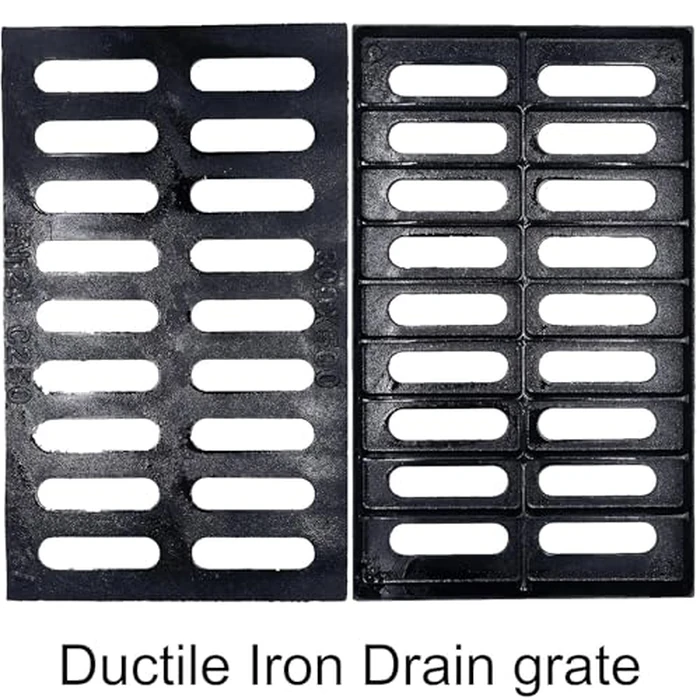 MASSLUNT Cast Iron Drain Grate 20x12 in, C-Class 56200 lbs Heavy-Duty Driveway Channel Cover, Outdoor Trench Drainage Grate, Black Rectangle Metal Sewer Cover for Garage (True 19.7x11.8) by masslunt - Image 3