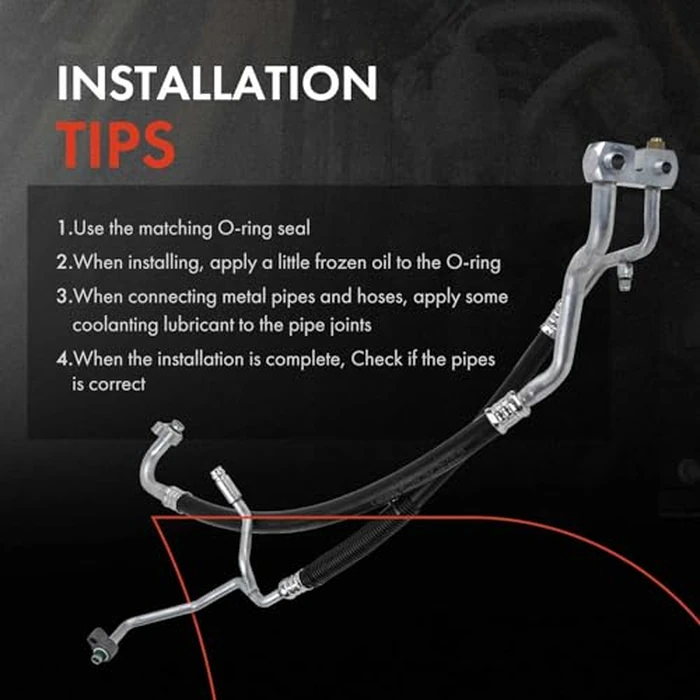 A-Premium A/C Suction Hose & Discharge Line Hose Assembly Compatible with Ford F-250 Super Duty, F-350 Super Duty, F-450 Super Duty, F-550 Super Duty, Excursion, F53 Motorhome Chassis by A-Premium - Image 6