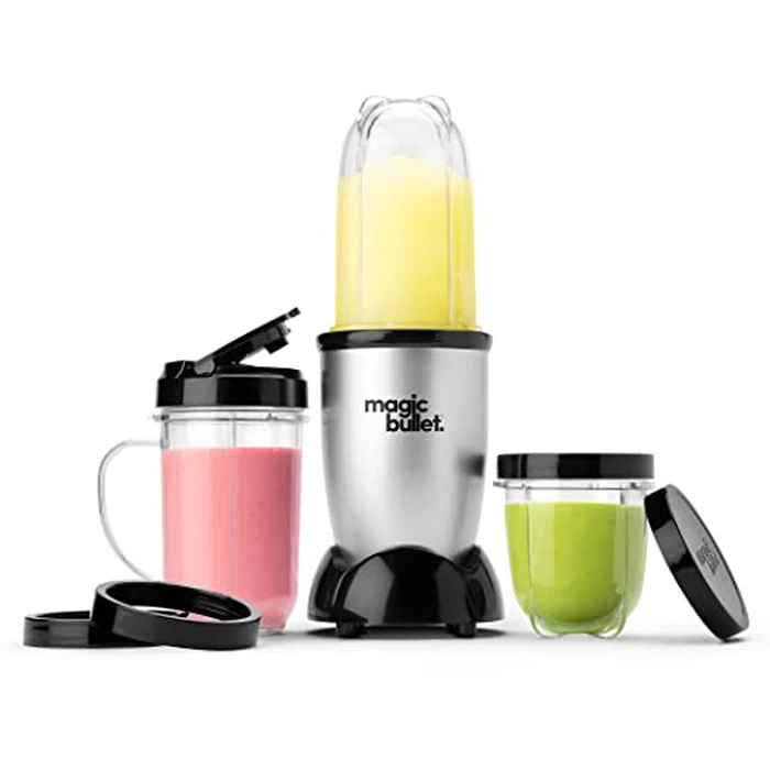 Magic Bullet Blender, Small, Silver, 11 Piece Set by Magic Bullet - Used - Very Good condition - US$39.14