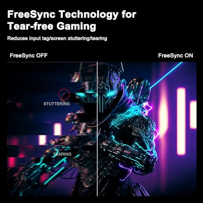 SANSUI 27 Inch WQHD 2560 x 1440 IPS Gaming Monitor, 200Hz 180Hz 1ms Computer Monitor, DP 1.2 x2 | HDMI 2.0 x2 | VESA Mount, 120% sRGB HDR Eye Care Metal Stand (DP Cable Included) by SANSUI - Image 4