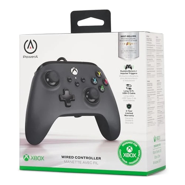 PowerA Wired Controller For Xbox Series X|S - Black, Gamepad, Video Game Controller Works with Xbox One by Power A - Image 10