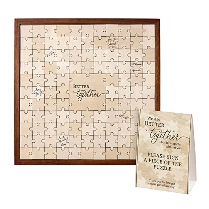 Lillian Rose Puzzle Guest Book for an Alternative Wedding Guestbook, One Size, Clear by Lillian Rose - Used - Like New condition - CA$42.28