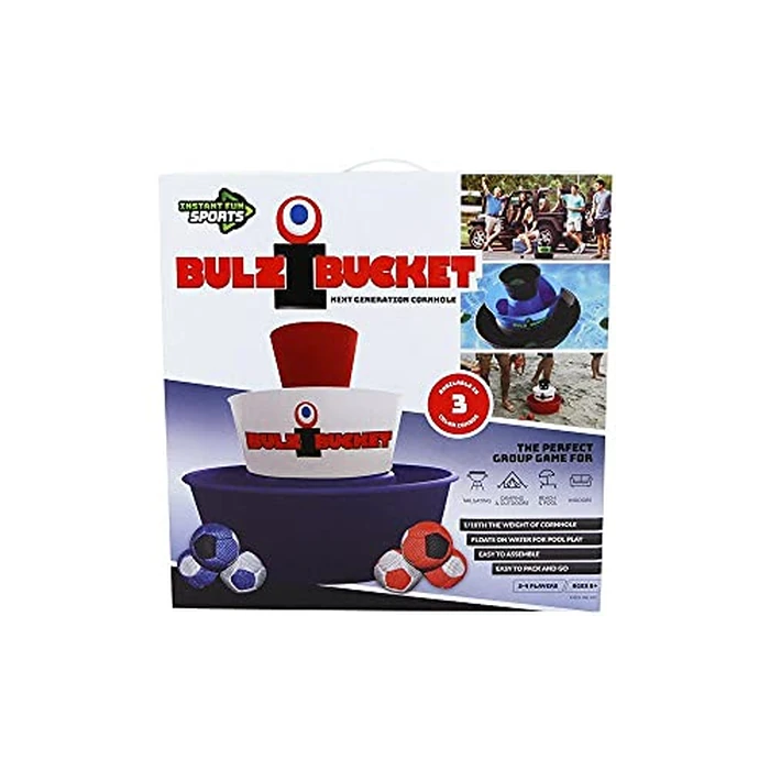 BULZiBUCKET Game by Water Sports - Beach, Tailgate, Camping, Yard, and Pool Games- Indoor/Outdoor Kids Toys - Pool Accessories Perfect for Family Game Night (Red/White/Blue) by BULZiBUCKET - Image 2