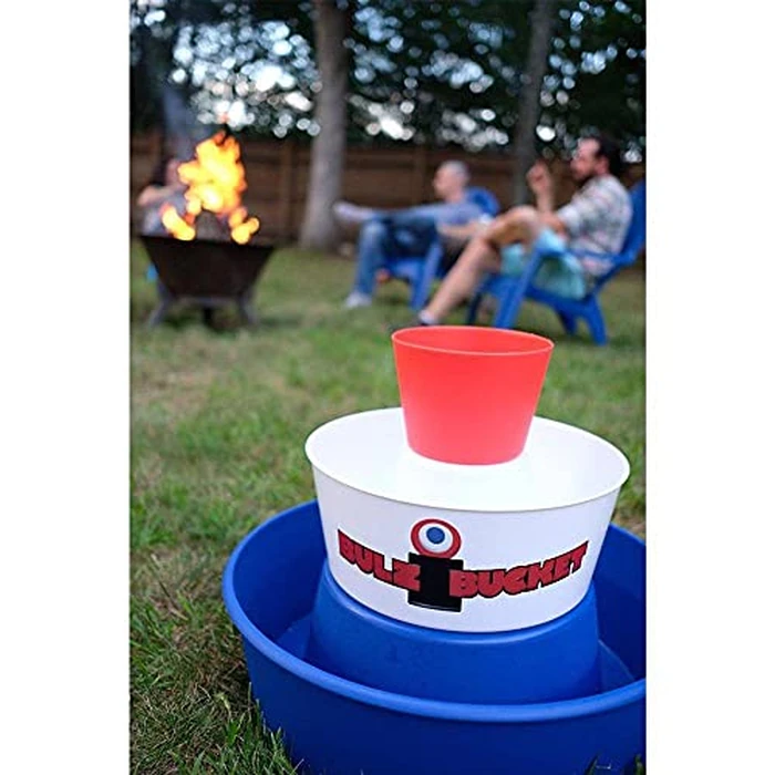BULZiBUCKET Game by Water Sports - Beach, Tailgate, Camping, Yard, and Pool Games- Indoor/Outdoor Kids Toys - Pool Accessories Perfect for Family Game Night (Red/White/Blue) by BULZiBUCKET - Image 4
