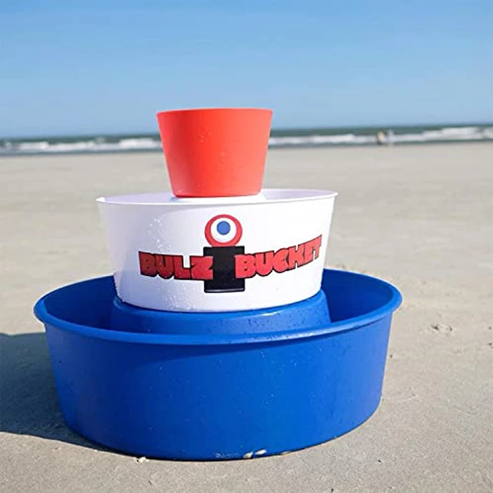 BULZiBUCKET Game by Water Sports - Beach, Tailgate, Camping, Yard, and Pool Games- Indoor/Outdoor Kids Toys - Pool Accessories Perfect for Family Game Night (Red/White/Blue) by BULZiBUCKET - Image 5