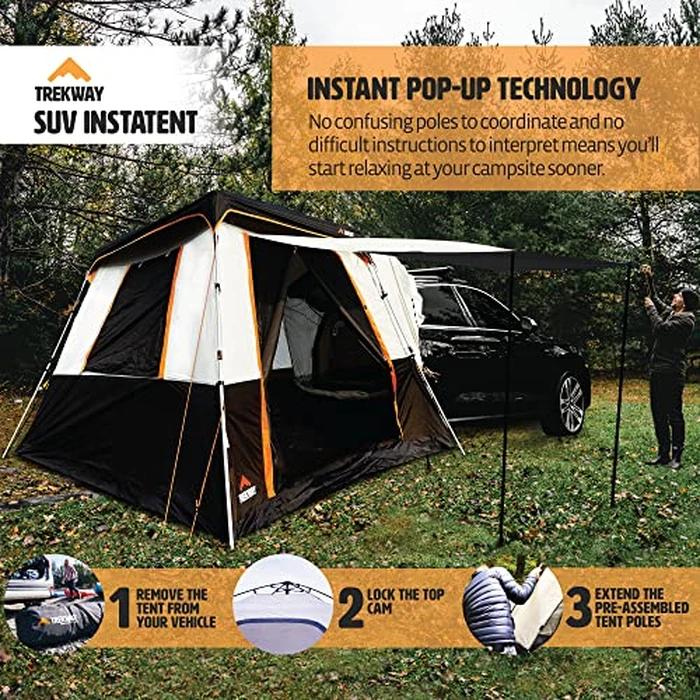 Offroading Gear Waterproof SUV Instant Popup Camping Tent| 9' x 9' | Sleeps Up to 7 People | for SUV |Crossover | Minivan by Offroading Gear - Image 3