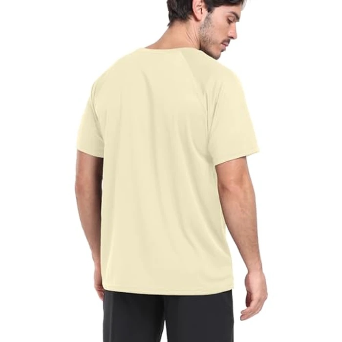 HovSiyla 5 Pack Running Shirts Men Sport Tops Dry Fit Gym Wicking Athletic T Shirts Breathable Cool Workout Shirts Black White Purple Almond Haze-Blue Small by HovSiyla - Image 2