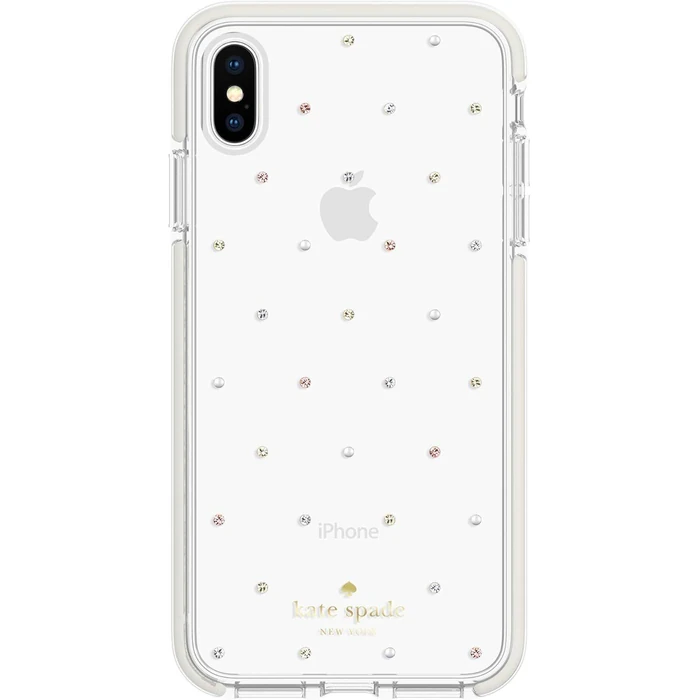 Kate Spade Defensive Phone Case for iPhone XS Max - Pin Dot Gems (Clear) by Kate Spade - Refurbished - Brand New condition - US$13.43