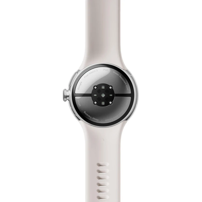 Google Pixel Watch 2 (Bluetooth + LTE) - 32GB - 1.2 inch - Polished Silver Aluminum Case with Porcelain Fluoroelastomer Active Band by Google - Image 5