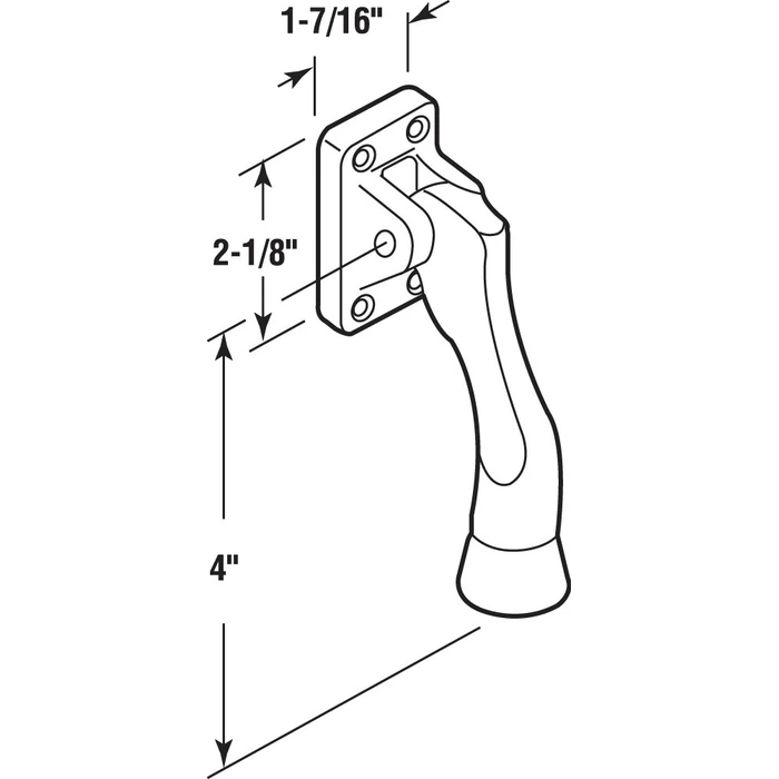 Prime-Line Products J 4551 Iron Door Holder, Spring Loaded, Heavy Duty, Aluminum Finish by Prime-Line - Image 2