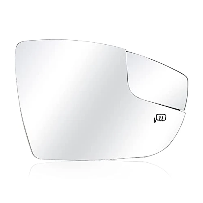 VIKKSAER CM5Z-17K707-G Passenger Right Side Heated Mirror Glass, Replacement for Ford Focus Side Mirror Glass 2012-2018, Side View Heated Convex Mirror Glass with Rear Holder by VIKKSAER - Image 1