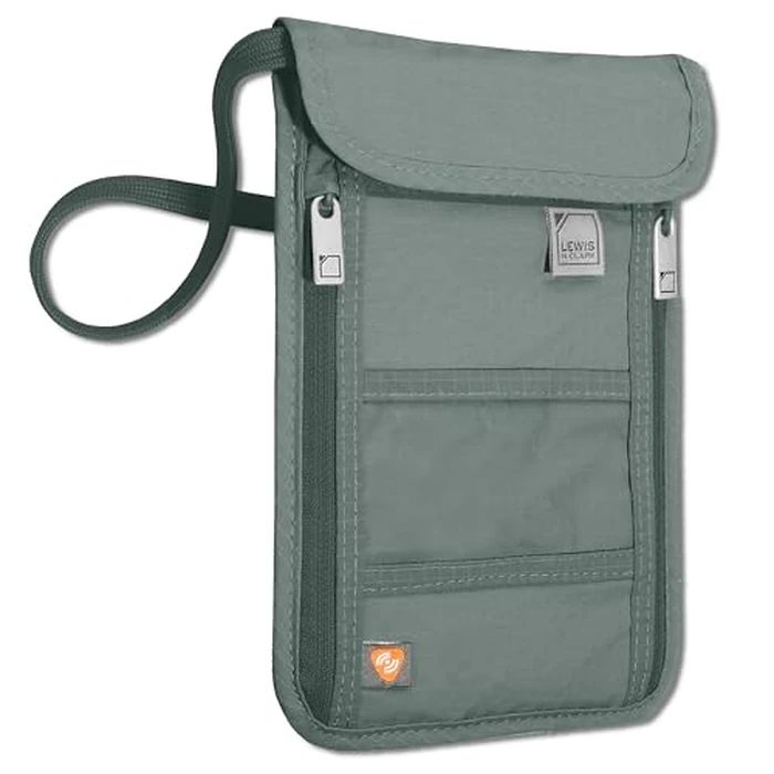 Lewis N. Clark Stash Neck Travel Wallet, RFID Blocking Passport Holder, Protect Personal Information, Slate by Lewis N. Clark - Used - Very Good condition - US$14.28