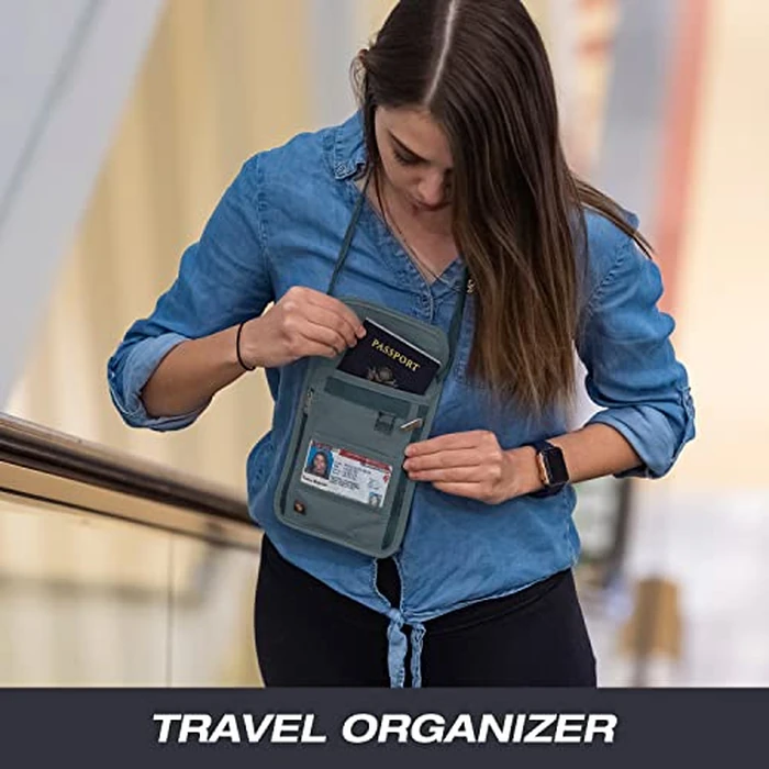 Lewis N. Clark Stash Neck Travel Wallet, RFID Blocking Passport Holder, Protect Personal Information, Slate by Lewis N. Clark - Image 7