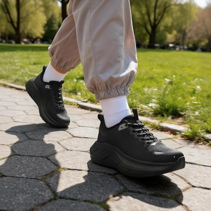 NORTIV 8 Women's Slip On Walking Shoes Cushioning Hands Free Non-Slip Breathable Comfortable Workout Running Tennis Gym Athletic ActiveBreeze Fashion Sneakers,Size 6.5,All Black,SNRS24007W-L by NORTIV 8 - Image 2