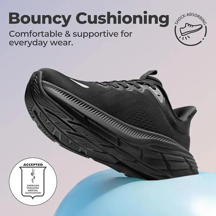 NORTIV 8 Women's Slip On Walking Shoes Cushioning Hands Free Non-Slip Breathable Comfortable Workout Running Tennis Gym Athletic ActiveBreeze Fashion Sneakers,Size 6.5,All Black,SNRS24007W-L by NORTIV 8 - Image 5