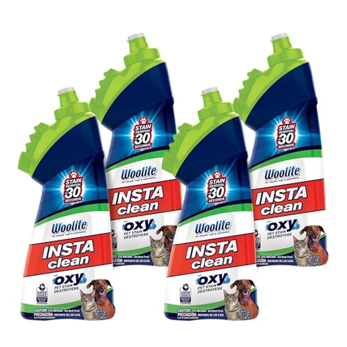 Bissell InstaClean Oxy Pet Spot and Stain Remover with Brush Head, 4 pack, 17409 by Bissell - Used - Like New condition