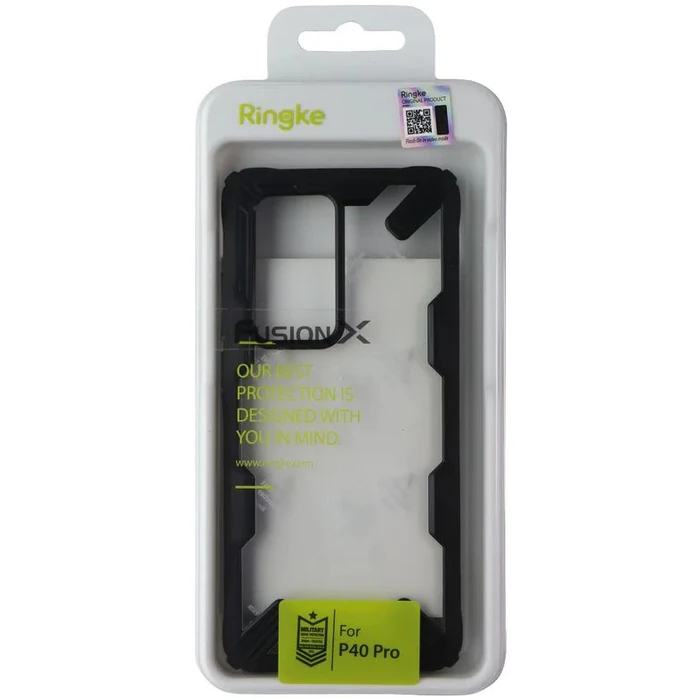 Ringke Fusion X Phone Case for Huawei P40 Pro - Clear/Black by Ringke - Image 2