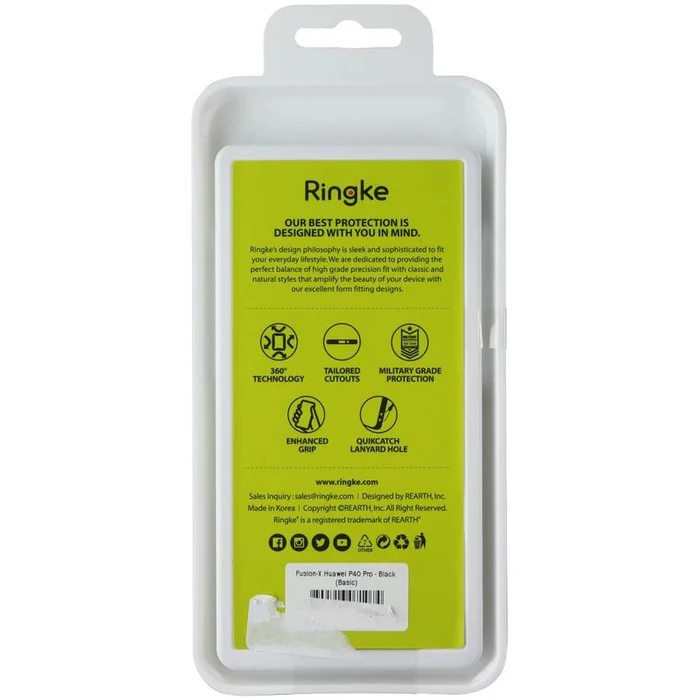 Ringke Fusion X Phone Case for Huawei P40 Pro - Clear/Black by Ringke - Image 3