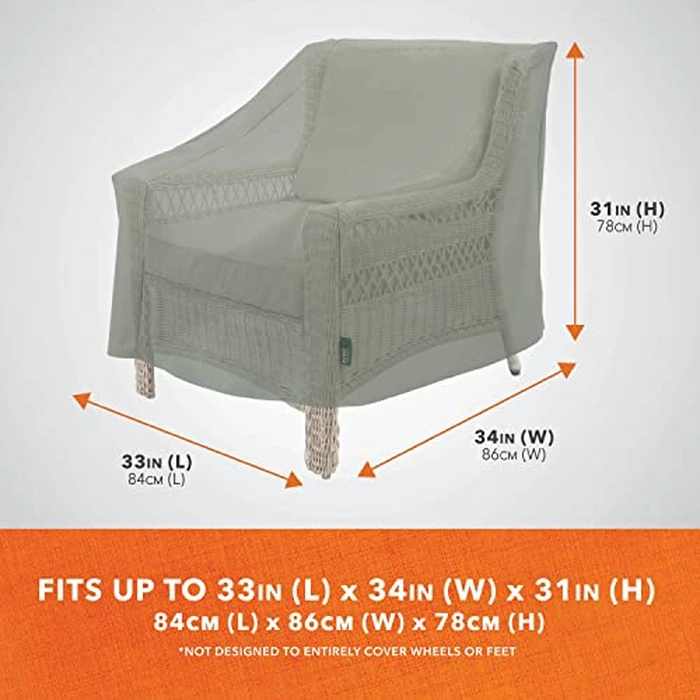 Modern Leisure Basics Patio Chair Cover - Weather-Resistant Fabric - Furniture Protection Perfect for Patio, Deck, and Porch - 33" L x 34" W x 31" H - Sage by MODERN LEISURE - Image 2
