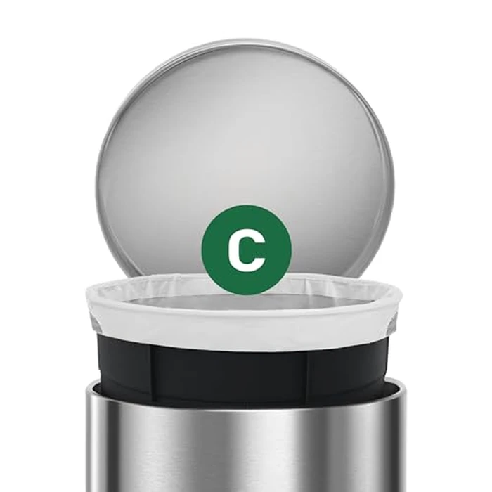 simplehuman Code C 200 Count, Dispenser Packs Custom Fit Liners, Drawstring Trash Bags, 10-12 Liter / 2.6-3.2 Gallon, White by simplehuman - Image 4