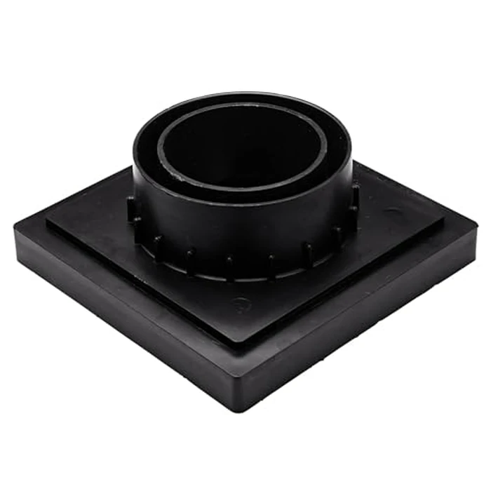 NDS 640 6-Inch Square Grate with Low-Profile Adapter Drain, Connects to 3-Inch and 4-Inch Drain Pipes and Fittings, for Small Lawns, Landscaping and Patios, Plastic, Black by NDS - Image 5