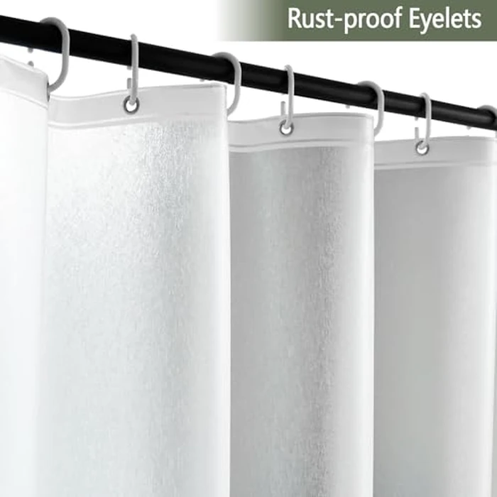 Seenus Bathroom Frosted Shower Curtain Liner with 3 Large Magnets, 60 x 72 inch Bpa-Free PEVA 9G Stall Shower Curtain or Liner, Waterproof Plastic Shower Liner Mildew Resistant by Seenus - Image 5