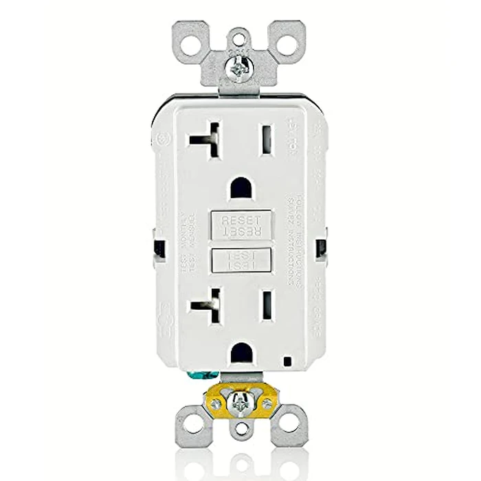 Leviton GFCI Receptacle, 20 Amp Tamper-Resistant, GFTR2-W, White by Leviton - Used - Good condition